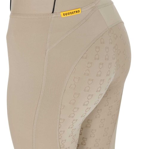 Equestro Slim Fit női teliszilikonos lovaglóleggings - nougat, XS