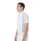 Férfi slim fit verseny póló négy gombbal