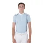 Férfi slim fit póló technikai anyagból, pipával