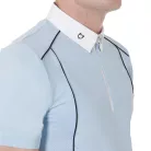 Férfi slim fit póló technikai anyagból, pipával