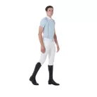 Férfi slim fit póló technikai anyagból, pipával