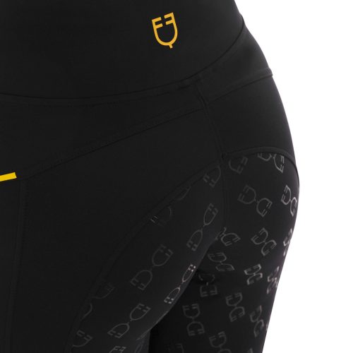 Női slim fit leggings mikrohálós betétekkel
