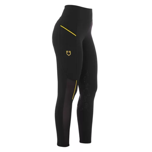 Női slim fit leggings mikro hálós betétekkel
