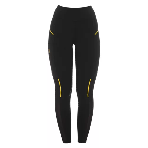 Női slim fit leggings mikro hálós betétekkel