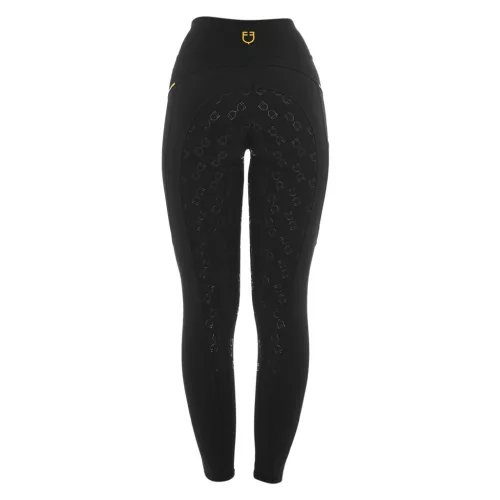 Női slim fit leggings mikro hálós betétekkel