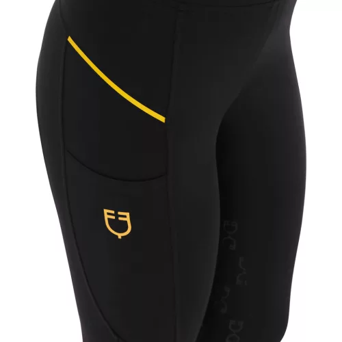 Női slim fit leggings mikro hálós betétekkel