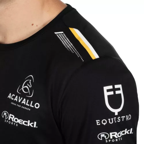 Equestro Férfi többszörös logós póló technikai anyagból