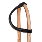Egyfülű western bridle sötét virágmintázattal