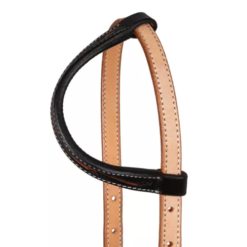 Egyfülű western bridle sötét virágmintázattal