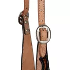 Egyfülű western bridle sötét virágmintázattal