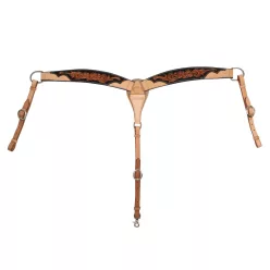 WESTERN mellkötő sötét virágmintával