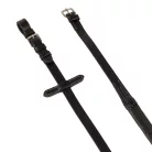 Bőr és gumi kantár ezüst díszítéssel (1.6cm), full, fekete