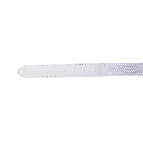 Equestro bőr/elasztikus öv logós csattal, 60 cm, arany/fehér