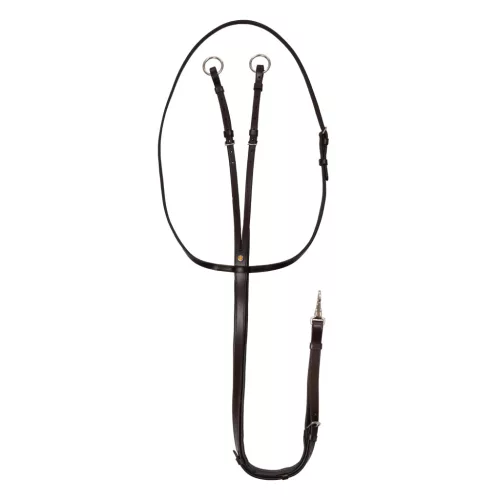 Bőr martingál ezüst varrással