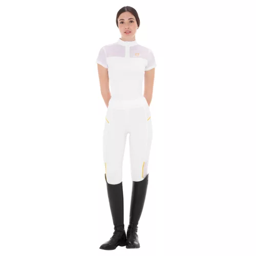 Equestro Női edzőpóló hálós betétekkel