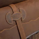 Díszes bőr nyereg táska, one size, sötét barna