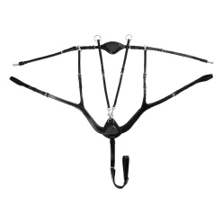 Anatómiai 5 pontos mellszíj, cob, fekete
