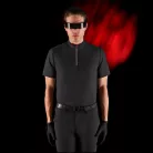 Equestro Ridertechnology férfi edzőpóló rövid ujjakkal és cipzárral