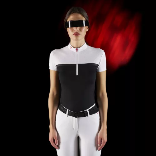 Equestro Ridertechnology női verseny polo felső perforált anyagból