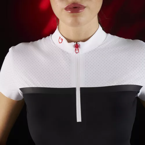 Equestro Ridertechnology női verseny polo felső perforált anyagból
