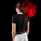 Equestro Ridertechnology női verseny polo rövid ujjakkal és gombokkal