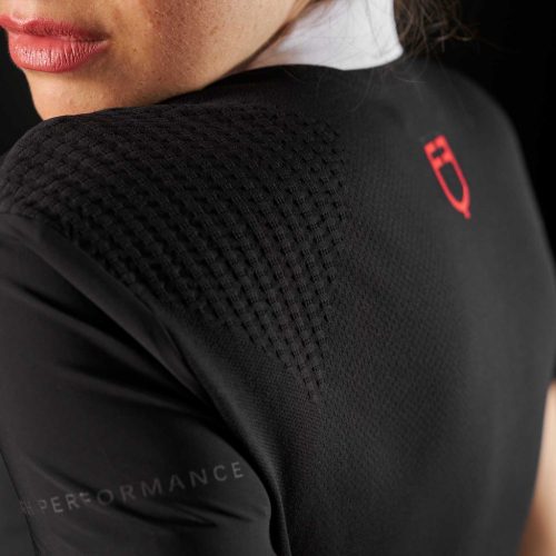 Equestro Ridertechnology női verseny póló rövid ujjú és gombos