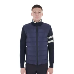   Equestro Férfi nylon és kötött dzseki elülső cipzárral