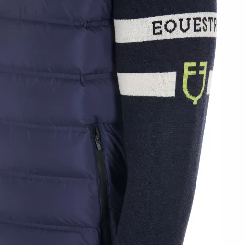 Equestro Férfi nylon és kötött dzseki elülső cipzárral