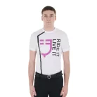 Equestro Férfi Ride It Live It slim fit póló logóval