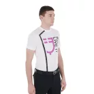 Equestro Férfi Ride It Live It slim fit póló logóval