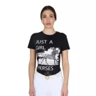 Equestro Női "Horse Lover" pamut póló