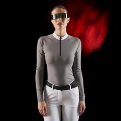   Equestro Ridertech hosszú ujjú női versenying  - szürke, M