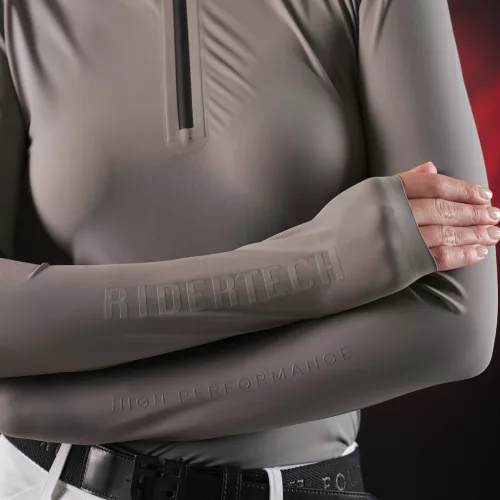 Equestro Ridertech hosszú ujjú női versenying  - szürke, L