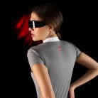 Equestro Ridertechnology női verseny polo rövid ujjakkal és gombokkal