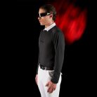 Equestro Ridertechnology férfi versenypóló hosszú ujjakkal és gombokkal