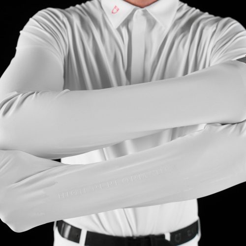 Equestro Ridertechnology férfi versenypóló hosszú ujjal és gombokkal