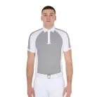 Férfi slim fit versenypóló négy gombbal