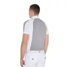 Férfi slim fit versenypóló négy gombbal