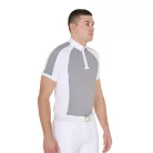 Férfi slim fit versenypóló négy gombbal