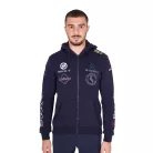 Equestro Férfi pulóver, több logós kapucnival