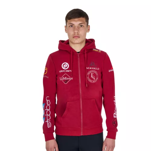 Equestro Férfi kapucnis pulóver több logóval