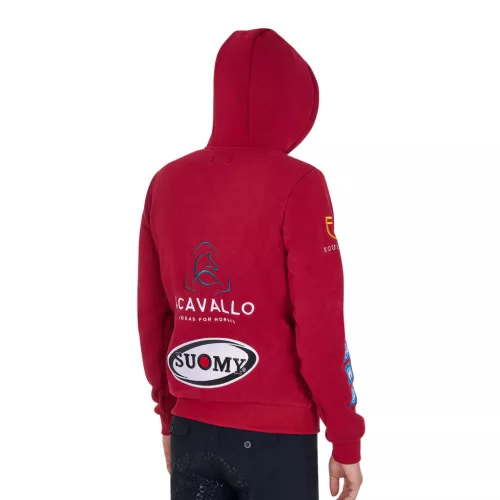 Equestro Férfi kapucnis pulóver több logóval