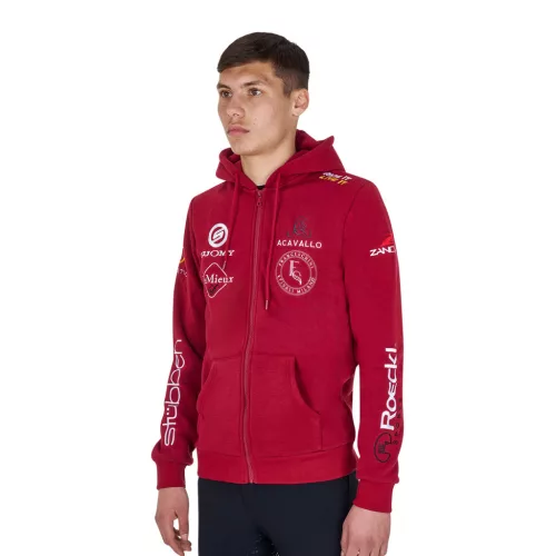 Equestro Férfi kapucnis pulóver több logóval