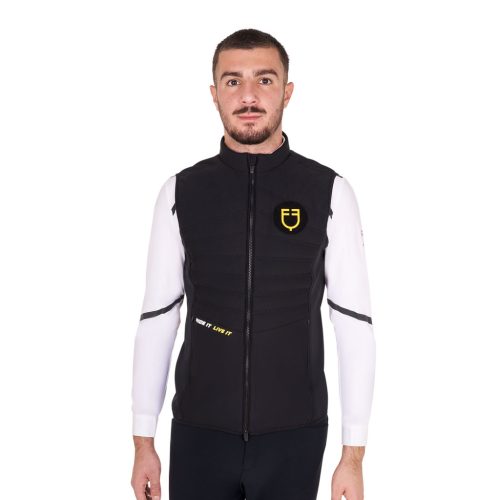 Scuderia Equestro Férfi slim fit mellény technikai anyagból
