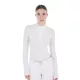 Equestro Slim Fit Mesh női hosszú ujjú versenying - fehér, XS