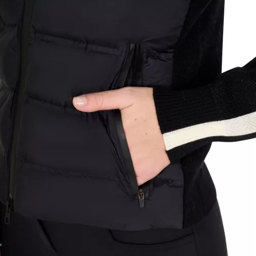 Equestro Női nylon és kötött anyagú kabát cipzárral