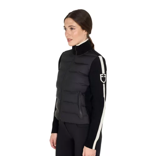 Equestro Női nylon és kötött anyagú kabát cipzárral