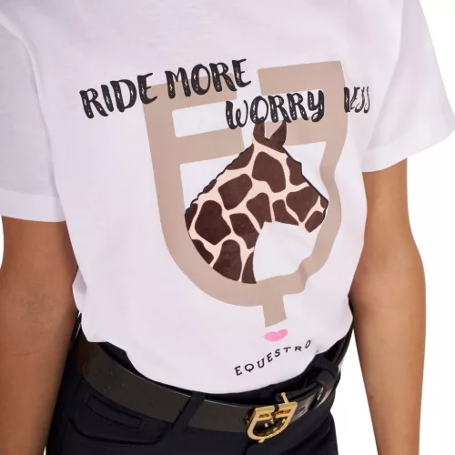 Equestro Lányok Ride More Worry Less pamut póló
