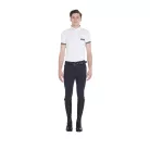 Férfi slim fit markolatú lovaglónadrág logóval