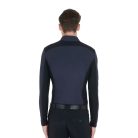 Equestro Férfi slim fit hosszú ujjú edzőpóló